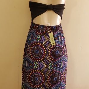 Copper key sleeveless maxi dress